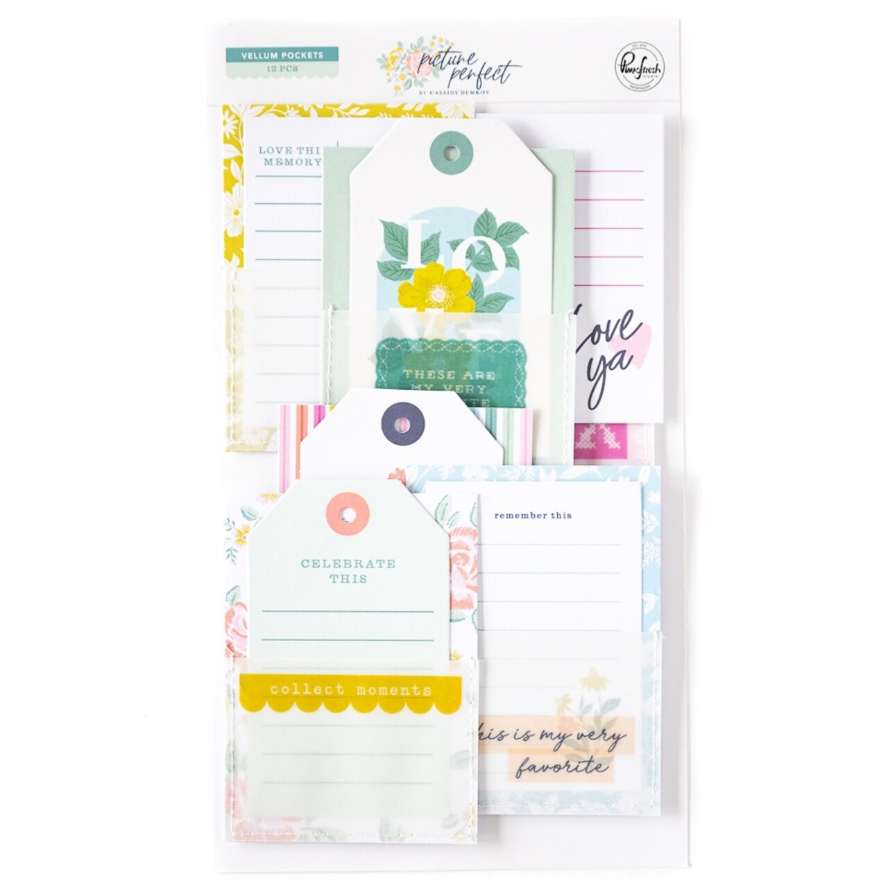 Pinkfresh Studio Vellum Die-Cuts Ephemera Pack 12/Pkg-Picture Perfect